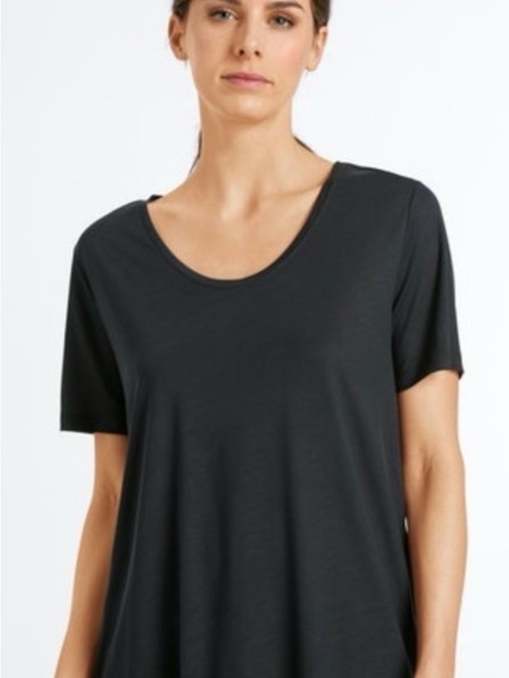 LOFT Black Scoop Neck Short Sleeve dress